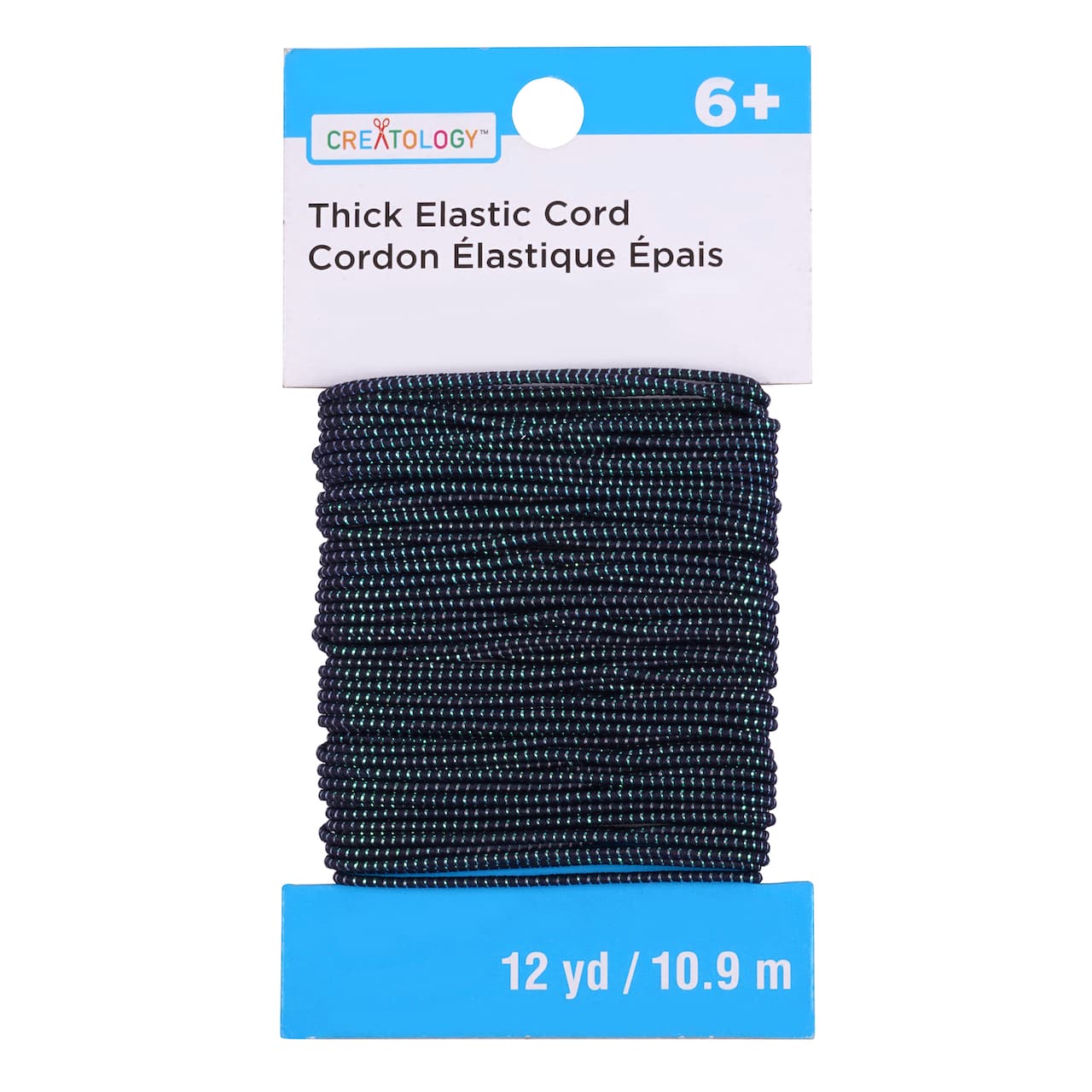 12 Pack: Navy Sparkle Elastic Cord by Creatology™